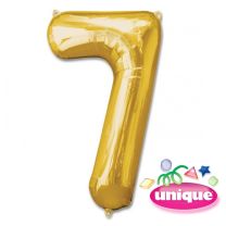 34&quot; Gold Number 7 foil balloon
