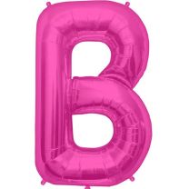 Hot Pink Letter B Shape 34&quot; Foil Balloon