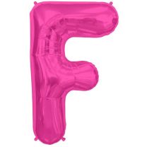 Hot Pink Letter F Shape 34&quot; Foil Balloon