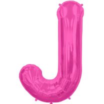 Hot Pink Letter J Shape 34&quot; Foil Balloon