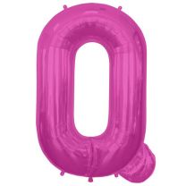 Hot Pink Letter Q Shape 34&quot; Foil Balloon