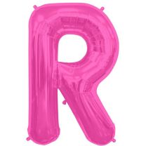 Hot Pink Letter R Shape 34&quot; Foil Balloon