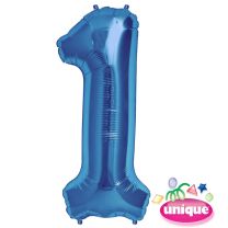 34"  Blue Number 1 Foil Balloon