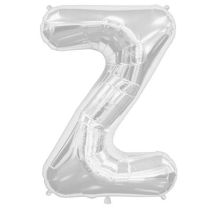 Silver Letter Z Shape 34&quot; Foil Balloon