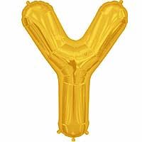 Gold Letter Y Shape 34&quot; Foil Balloon