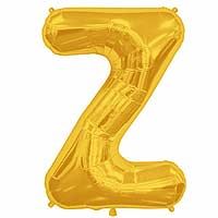 Gold Letter Z Shape 34&quot; Foil Balloon