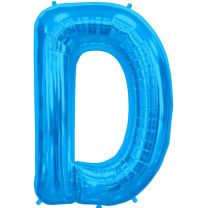 Blue Letter D Shape 34&quot; Foil Balloon 