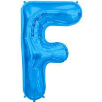 Blue Letter F Shape 34&quot; Foil Balloon 