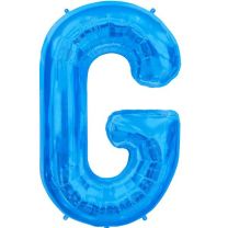 Blue Letter G Shape 34&quot; Foil Balloon 