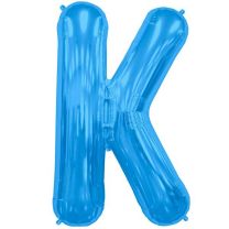 Blue Letter K Shape 34&quot; Foil Balloon 