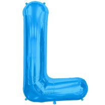 Blue Letter L Shape 34&quot; Foil Balloon 