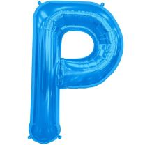 Blue Letter P Shape 34&quot; Foil Balloon 