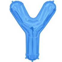 Blue Letter Y Shape 34&quot; Foil Balloon 