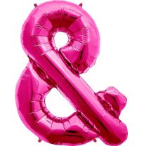 Hot Pink Ampersand &amp; Shape 34&quot; Foil Balloon