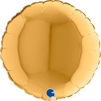 9" Round Foil Balloons Gold Pack of 5 GRABO