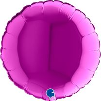 9" Round Foil Balloons Purple Pack of 5 GRABO