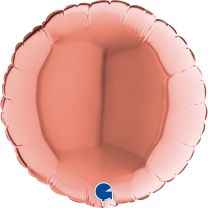 9" Round Foil Balloons Rose Gold Pack of 5 GRABO