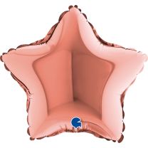 9" Star Foil Balloons Rose Gold Pack of 5 GRABO