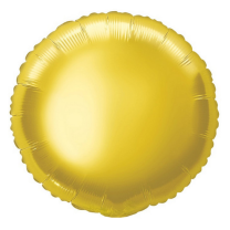 Gold - Round Shape - 18" foil balloon (Pack of 12, Flat)