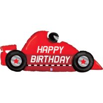 Happy Birthday F1 Car Shape 56" Foil Balloon