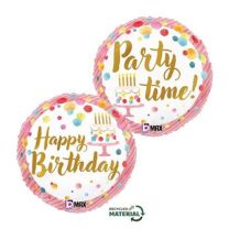 Satin Birthday Pink Party Double Sided - 18" Foil Balloon