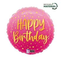 Pink Happy Birth Day - 18" Foil Balloon