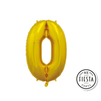 26" Gold No. 0 - Number Foil Balloon
