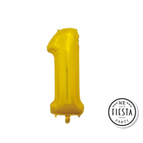 26" Gold No. 1 - Number Foil Balloon