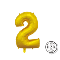 26" Gold No. 2 - Number Foil Balloon