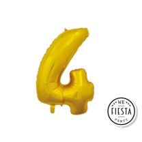 26" Gold No. 4 - Number Foil Balloon