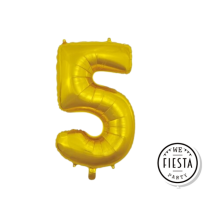 26" Gold No. 5 - Number Foil Balloon