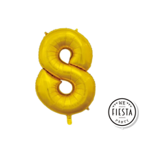 26" Gold No. 8 - Number Foil Balloon