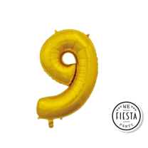 26" Gold No. 9 - Number Foil Balloon