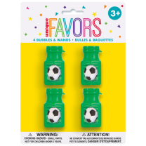 3-D Soccer Mini Bubble Bottles 4ct