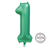 34" Satin Green No. 1 - Number Foil Balloon