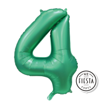 34" Satin Green No. 4 - Number Foil Balloon