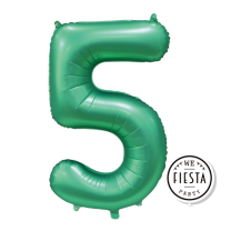 34" Satin Green No. 5 - Number Foil Balloon