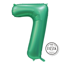 34" Satin Green No. 7 - Number Foil Balloon