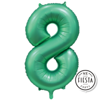34" Satin Green No. 8 - Number Foil Balloon