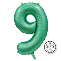 34" Satin Green No. 9 - Number Foil Balloon