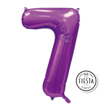 34" Satin Purple No. 7 - Number Foil Balloon