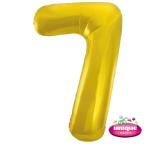 34" Classic Gold No. 7 - Number Foil Balloon