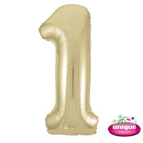 34" Gold No. 1 - Number Foil Balloon