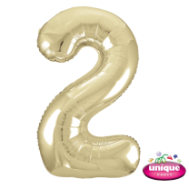 34" Gold No. 2 - Number Foil Balloon
