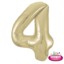 34" Gold No. 4 - Number Foil Balloon