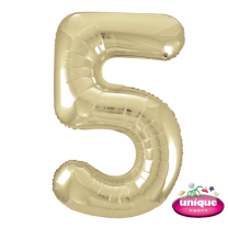 34" Gold No. 5 - Number Foil Balloon