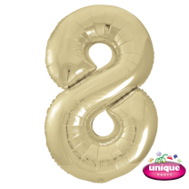 34" Gold No. 8 - Number Foil Balloon