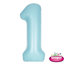 34" Matte Blue No. 1 - Number Foil Balloon