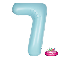 34" Matte Blue No. 7 - Number Foil Balloon