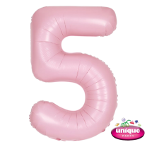 34" Matte Lovely Pink No. 5 - Number Foil Balloon